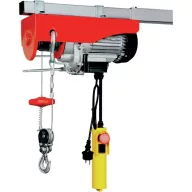   Csörlő, Strend Pro YT-250/500, piros, elektromos, köteles, 1000 W, függőleges emeléshez, vészleállító gombbal, végálláskapcsolóval