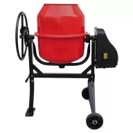   Betonkeverő, Strend Pro CMX16, piros/fekete, 550 W, 160 l, 230 V/50 Hz, porszórt acél váz és dob, 2 kerék, billenőmechanika