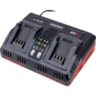   Szerszámgép akkumulátortöltő, Worcraft CLC-20V-4.5D ShareSYS, fekete, 20 V, kétportos gyorstöltő