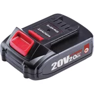   Szerszámgép akkumulátor, Worcraft CLB-20V-2.0, fekete, 20 V, 2000 mAh, Li-Ion, ShareSYS rendszer, gyorstöltés