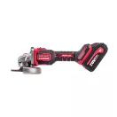 Akkumulátoros sarokcsiszoló, Worcraft CAG-S20LiBM, piros/fekete, 125 mm, 20 V Li-Ion, 9500 fordulat/perc, akkumulátorral és töltővel, kofferben