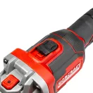Akkumulátoros sarokcsiszoló, Worcraft CAG-S20LiBF-125, piros/fekete, 125 mm, 20 V Li-Ion, 8500 fordulat/perc, akkumulátor és töltő nélkül