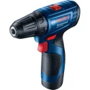 Akkumulátoros szerszámgépkészlet, Bosch, GSR 120-LI csavarbehajtó + GLI 12V-300 LED lámpa + 2 x 2,0 Ah akkumulátor + töltő, hordtáska