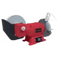   Kétkorongos asztali köszörűgép, Worcraft WPBG112, piros, 250 W, száraz és nedves csiszoláshoz, korongok: 150 x 20 x 12,7 és 200 x 40 x 20 mm, víztartállyal