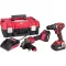 Akkumulátoros szerszámgépkészlet, Worcraft XCUBE001A ShareSYS, CHD-S20LiBC csavarbehajtó + CAG-S20LiBS-125 sarokcsiszoló, 125 mm tárcsa, + 2 x 4,0 Ah akkumulátor +  töltő