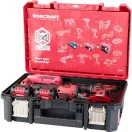 Akkumulátoros szerszámgépkészlet, Worcraft XCUBE001A ShareSYS, CHD-S20LiBC csavarbehajtó + CAG-S20LiBS-125 sarokcsiszoló, 125 mm tárcsa, + 2 x 4,0 Ah akkumulátor +  töltő