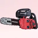 Benzinmotoros láncfűrész, Worcraft GCS26-10A, piros/fekete, 750 W, vezetősín: 25,4 cm, üzemanyagtartály: 230 ml, 160 ml olajtartály