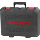 Akkumulátoros sarokcsiszoló, Worcraft CAG-S20LiBH ShareSYS, piros/fekete, 125 mm, 20 V Li-Ion, 8500 fordulat/perc, gyorskioldó, akkumulátorral és töltővel, kofferben