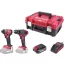 Akkumulátoros szerszámgépkészlet, Worcraft XCUBE030 ShareSYS Toolbox készlet, ütvecsavarozó 260 Nm + csavarbehajtó 50 Nm + 2 x 2,0 Ah akkumulátor + töltő, Toolbox