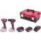 Akkumulátoros szerszámgépkészlet, Worcraft XCUBE031 ShareSYS Toolbox készlet, ütvecsavarozó 450 Nm + csavarbehajtó 50 Nm + 1 x 2,0 Ah + 1 x 4,0 Ah akkumulátor + töltő, Toolbox
