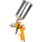 Festékszóró pisztoly, Strend Pro Airtool S-970B, sárga/ezüst, felső tartályos, 1000 ml, kompresszoros, 1,4 mm fúvóka, 3 bar