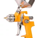 Festékszóró pisztoly, Strend Pro Airtool S-970B, sárga/ezüst, felső tartályos, 1000 ml, kompresszoros, 1,4 mm fúvóka, 3 bar