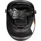 Hegesztő fejpajzs, Strend Pro Galaxy Lightning, fekete, automata sötétedésű, napelemes, állítható érzékenység és késleltetés, DIN 9-13, látómező: 92,5 x 42,5 mm, 1/30000 mp reakcióidő
