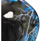 Hegesztő fejpajzs, Strend Pro Galaxy Lightning, fekete, automata sötétedésű, napelemes, állítható érzékenység és késleltetés, DIN 9-13, látómező: 92,5 x 42,5 mm, 1/30000 mp reakcióidő