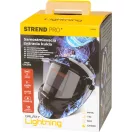 Hegesztő fejpajzs, Strend Pro Galaxy Lightning, fekete, automata sötétedésű, napelemes, állítható érzékenység és késleltetés, DIN 9-13, látómező: 92,5 x 42,5 mm, 1/30000 mp reakcióidő