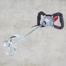 Elektromos habarcskeverő, Worcraft EM16-140, piros/fekete, 1600 W, menet: M14, maximum 120 mm keverőlapát, 180-650 fordulat/perc, 230 V/50 Hz