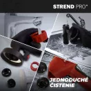 Festékszóró pisztoly, Strend Pro JS-FB17AII, piros/fekete, alsó tartályos, 800 ml, elektromos, kompresszorral, 650 W, 1,8-2,6 mm fúvóka