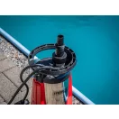 Elektromos búvárszivattyú, Strend Pro Garden MQ1000, piros/fekete, 1000 W, 10 m kábel, maximális emelőmagasság: 33 m, 108 l/perc, IPX8, tiszta vízhez, úszókapcsolós