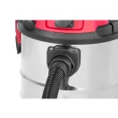 Ipari száraz-nedves porszívó, Worcraft VC16-30, ezüst/fekete, 1600 W, 16 kPa, tartály: 30 l, 2 m szívótömlő, rozsdamentes acél tartály