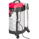 Ipari száraz-nedves porszívó, Worcraft VC16-30, ezüst/fekete, 1600 W, 16 kPa, tartály: 30 l, 2 m szívótömlő, rozsdamentes acél tartály