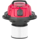 Ipari száraz-nedves porszívó, Worcraft VC16-30, ezüst/fekete, 1600 W, 16 kPa, tartály: 30 l, 2 m szívótömlő, rozsdamentes acél tartály