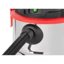 Ipari száraz-nedves porszívó, Strend Pro K-411F/1200, ezüst/fekete, 1200 W, tartály: 20 l, rozsdamentes acél tartály