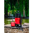 Elektromos búvárszivattyú, Strend Pro Garden MW400, piros/fekete, 400 W, 10 m kábel, maximális emelőmagasság: 5 m, 125 l/perc, IPX8, tiszta és enyhén szennyezett vízhez