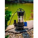 Elektromos búvárszivattyú, Strend Pro Garden SCV750, fekete/ezüst, 750 W, 6 m kábel, maximális emelőmagasság: 10 m, 300 l/perc, IPX8, szennyvízhez
