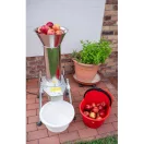 Elektromos gyümölcsdaráló, Strend Pro Garden EFC-1, 15 l, 1100 W, 400 kg/óra, 55 x 55 x 104 cm, rozsdamentes acél, túlterhelésvédelem