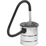   Elektromos hamuporszívó, Strend Pro MAC205, ezüst/fekete, 1200 W, tartály: 18 l, HEPA szűrő, langyos hamuhoz is, rozsdamentes acél tartály