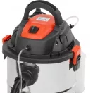 Ipari száraz-nedves porszívó, Strend Pro MWD211/3v1, ezüst/fekete, 1600 W, tartály: 20 l, szőnyegtisztító funkcióval, rozsdamentes acél tartály