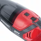 Akkumulátoros autós porszívó, Worcraft CPVC-S20LiA ShareSYS, piros/fekete, 8 kPa, tartály: 600 ml, 20 V Li-Ion, akkumulátor és töltő nélkül