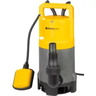   Elektromos iszapszivattyú, Strend Pro Garden NSPW750-B, sárga/szürke, 750 W, 10 m kábel, maximális emelőmagasság: 8 m, 233 l/perc, szennyvízhez, úszókapcsolós, 35 mm szemcseméretig