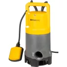 Elektromos iszapszivattyú, Strend Pro Garden NSPW750-B, sárga/szürke, 750 W, 10 m kábel, maximális emelőmagasság: 8 m, 233 l/perc, szennyvízhez, úszókapcsolós, 35 mm szemcseméretig