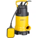 Elektromos búvárszivattyú, Strend Pro Garden NSPW750-K, sárga/fekete, 750 W, 10 m kábel, maximális emelőmagasság: 7,5 m, 233 l/perc, IPX8, szennyvízhez, úszókapcsolós