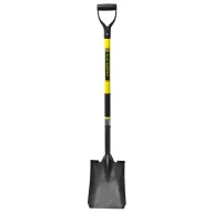   Lapát, Strend Pro Garden S6624, fekete, acél fej, D markolat, egyenes