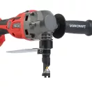 Lemezvágó olló, Worcraft CHMN-S20LiB, akkumulátoros, 20 V ShareSYS, lemezekhez maximum 1,6 mm vastagságig, vágási szög: 0–90°, 0–180°, 0–270°, akkumulátor és töltő nélkül