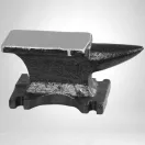 Üllő, Strend Pro Cork CA0114, fekete, 50 kg, öntöttvas, lapos ütőfelület, kúpos szarv, 39 × 18,5 × 23 cm