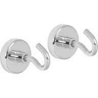   Mágneses kampó, Strend Pro, 32 mm, teherbírás: 28 kg, extra erős, akasztóval, forgóhoroggal, 2 db-os csomag