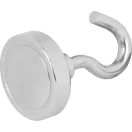 Mágneses kampó, Strend Pro, 32 mm, teherbírás: 28 kg, extra erős, akasztóval, forgóhoroggal, 2 db-os csomag