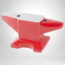 Üllő, Strend Pro Cork CA609, piros, 50 kg, öntöttvas, lapos ütőfelület, kúpos szarv és keskenyedő szarv