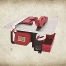 Elektromos csempevágó, Worcraft TC08-180, piros/fekete, 800 W, 180 mm, vízhűtéses, 0–45°, maximum 34/17 mm vastagság, csempéhez és padlólaphoz
