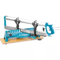   Gérvágó kézifűrész, Strend Pro PS-550, kék, 550 mm, acél keret, fa talp, acél penge