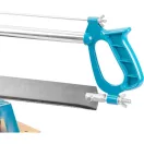 Gérvágó kézifűrész, Strend Pro PS-550, kék, 550 mm, acél keret, fa talp, acél penge