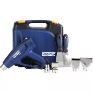   Elektromos hőlégfúvó, Rapid R1800, kék, 1800 W, 300-550 °C hőfok, 250 l/perc - 450 l/perc, fúvókákkal és kaparóval, hordtáskában