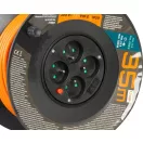 Kábeldob, Strend Pro DG-FB04, 35 m, narancssárga, 4 aljzat, 230 V, 1,5 mm2, maximum 3680 W