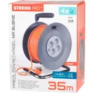 Kábeldob, Strend Pro DG-FB04, 35 m, narancssárga, 4 aljzat, 230 V, 1,5 mm2, maximum 3680 W