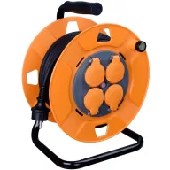   Kábeldob, Strend Pro CR038, 50 m, narancssárga, 4 aljzat, 230 V, IP44, gumi, maximum 3000 W