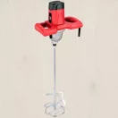 Elektromos habarcskeverő, Burley R6205BP, piros/fekete, 1400 W, menet: M14, maximum 140 mm keverőlapát, 0-800 fordulat/perc, 230 V/50 Hz