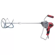   Elektromos habarcskeverő, Burley R6167, piros/fekete, 850 W, menet: M14, maximum 120 mm keverőlapát, 0-500 fordulat/perc, 230 V/50 Hz